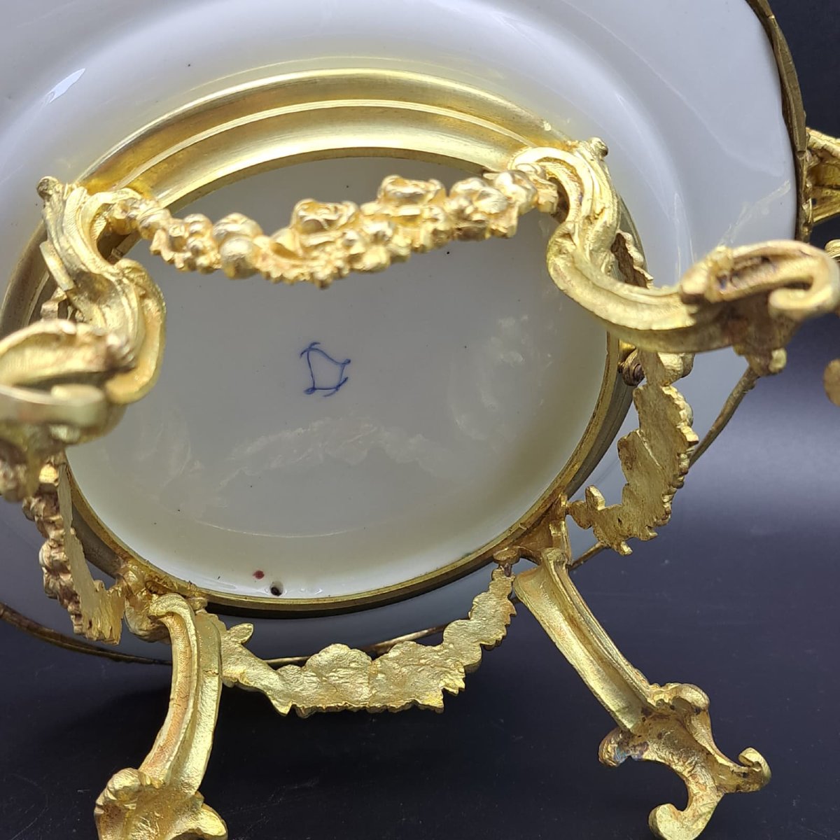 CENTROTAVOLA IN PORCELLANA DI SEVRES E BRONZO DORATO XIX SECOLO NAPOLEONE III-photo-7