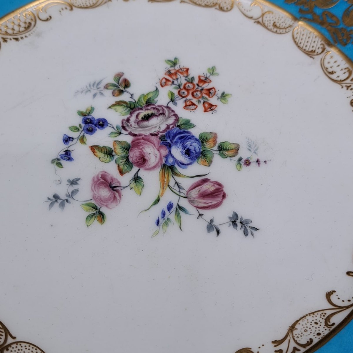 CENTROTAVOLA IN PORCELLANA DI SEVRES E BRONZO DORATO XIX SECOLO NAPOLEONE III-photo-8