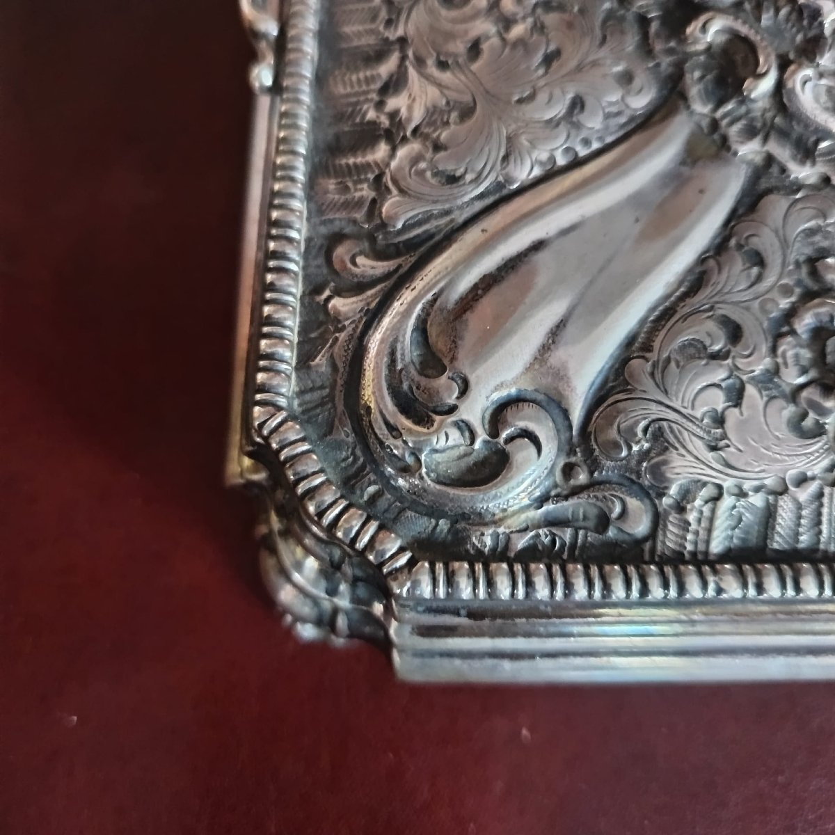 ANTICA SCATOLA PORTAGIOIE IN ARGENTO 800 DEL XX SECOLO-photo-8