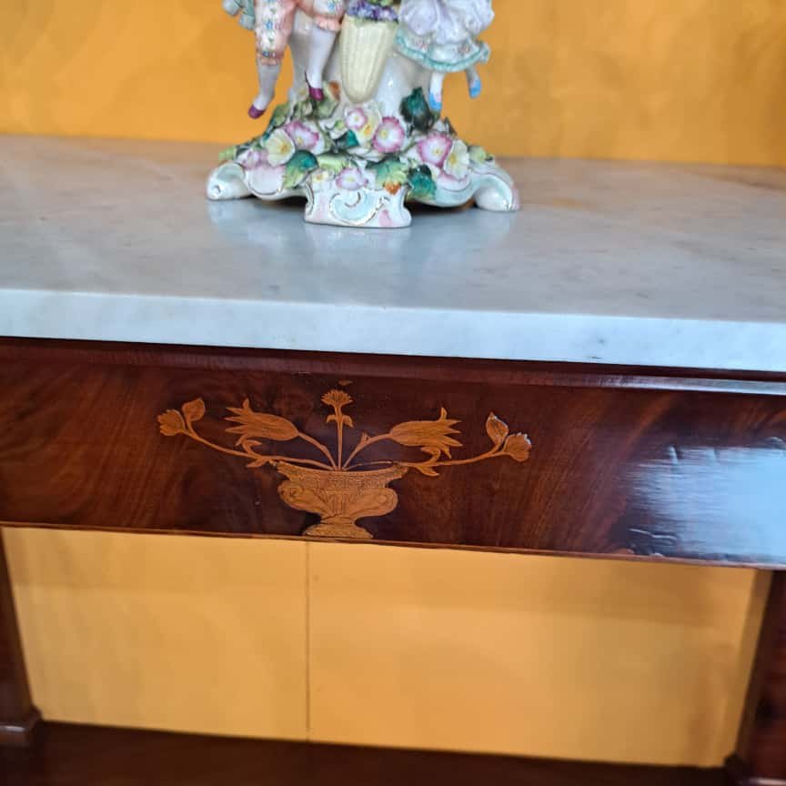 COPPIA DI CONSOLLE RETOUR D'EGYPT CON GRIFONI ALATI FINE DEL XVIII SECOLO-photo-1