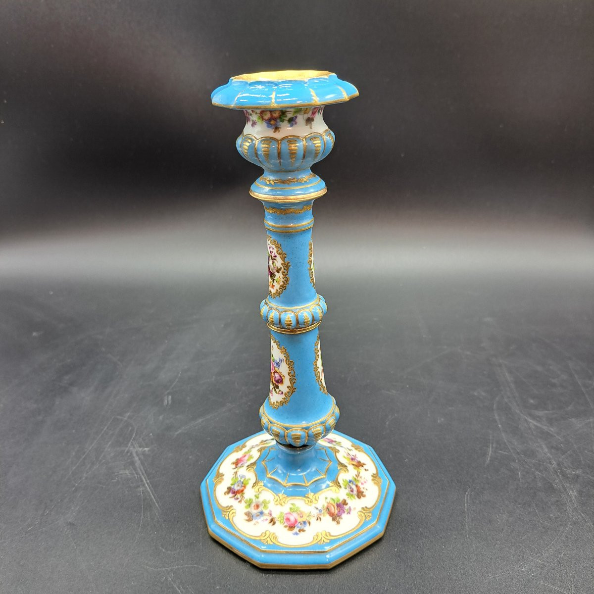 CANDELABRO IN PORCELLANA DI SEVRES DELLA SECONDA META' DEL XIX SECOLO-photo-6