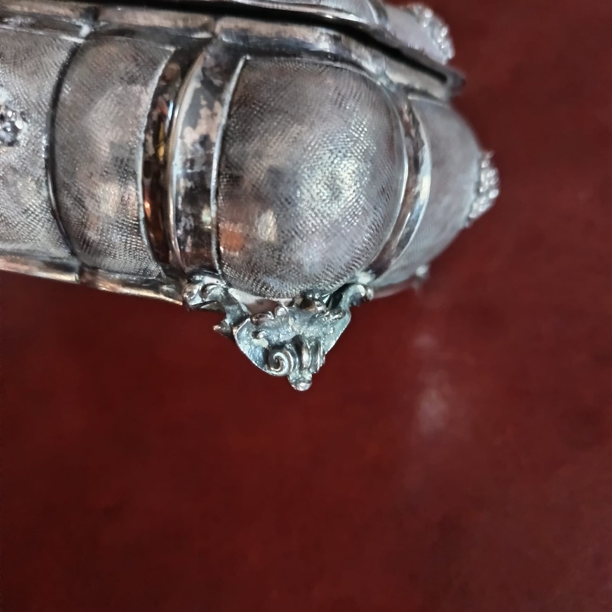 ANTICA SCATOLA PORTAGIOIE IN ARGENTO 800 DELLA PRIMA META' DEL XX SECOLO PERIODO DEL FASCIO-photo-2