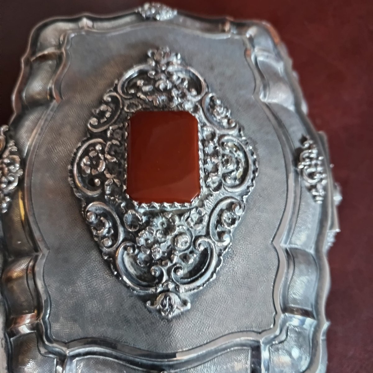 ANTICA SCATOLA PORTAGIOIE IN ARGENTO 800 DELLA PRIMA META' DEL XX SECOLO PERIODO DEL FASCIO-photo-3