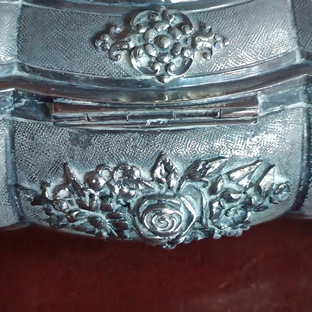 ANTICA SCATOLA PORTAGIOIE IN ARGENTO 800 DELLA PRIMA META' DEL XX SECOLO PERIODO DEL FASCIO-photo-4