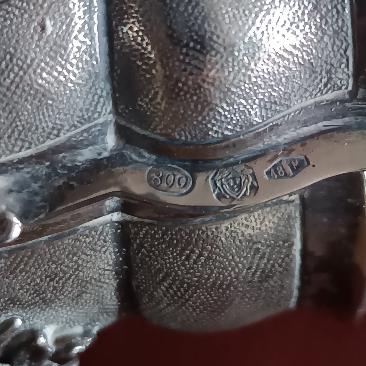 ANTICA SCATOLA PORTAGIOIE IN ARGENTO 800 DELLA PRIMA META' DEL XX SECOLO PERIODO DEL FASCIO-photo-5