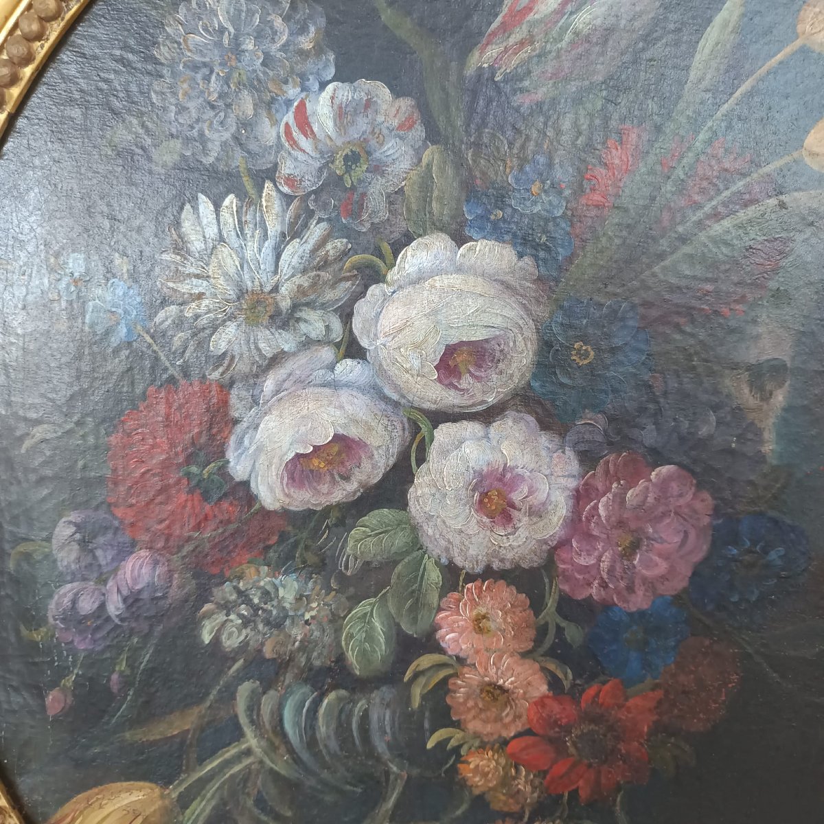 Dipinto olio su tela della fine del XVIII secolo raffigurante natura morta, dove si evidenzia l-photo-4