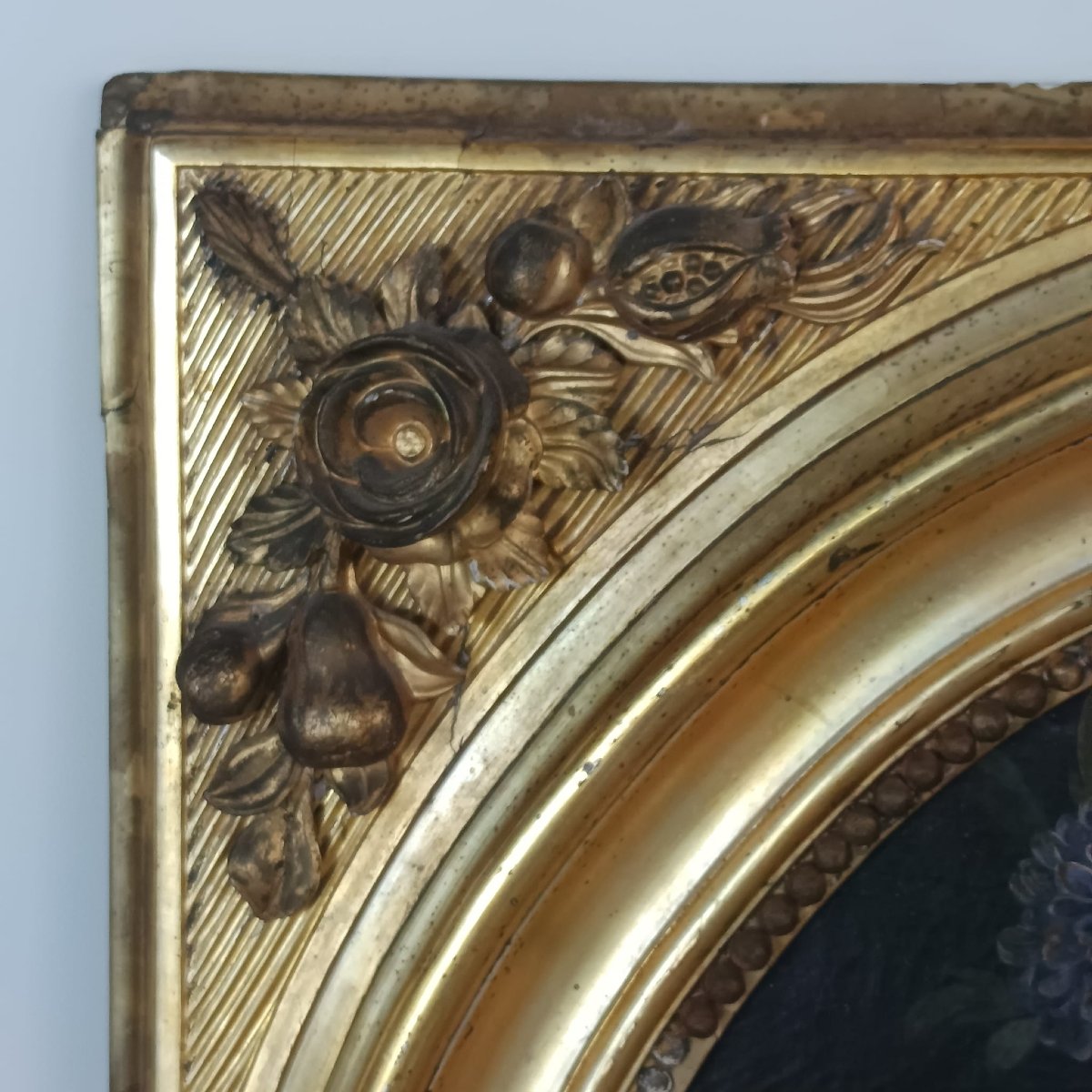 Dipinto olio su tela della fine del XVIII secolo raffigurante natura morta, dove si evidenzia l-photo-7