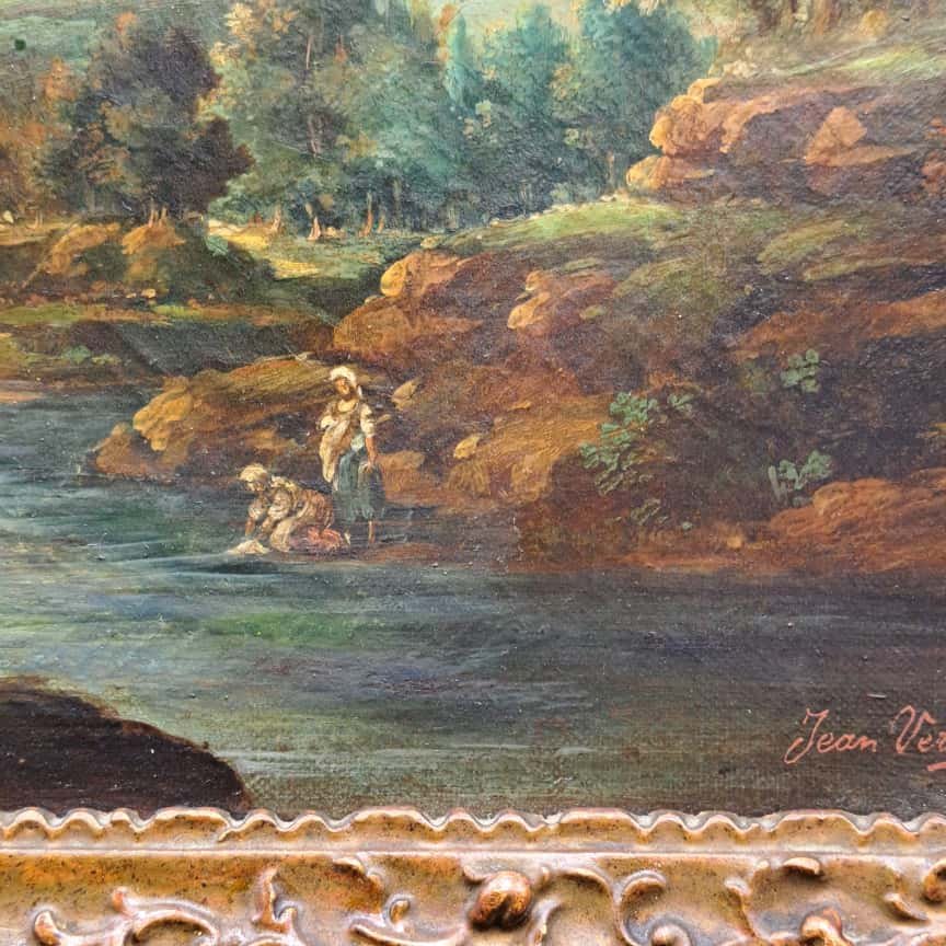 DIPINTO OLIO SU TELA DI JEAN ANTONY VERNET 1716-1775-photo-3