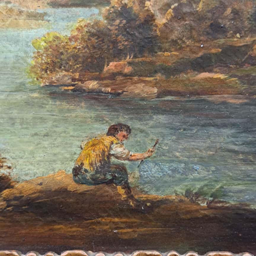 DIPINTO OLIO SU TELA DI JEAN ANTONY VERNET 1716-1775-photo-3