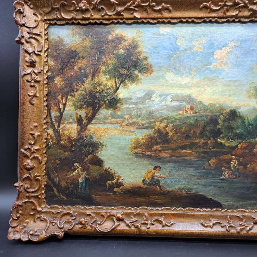 DIPINTO OLIO SU TELA DI JEAN ANTONY VERNET 1716-1775-photo-6