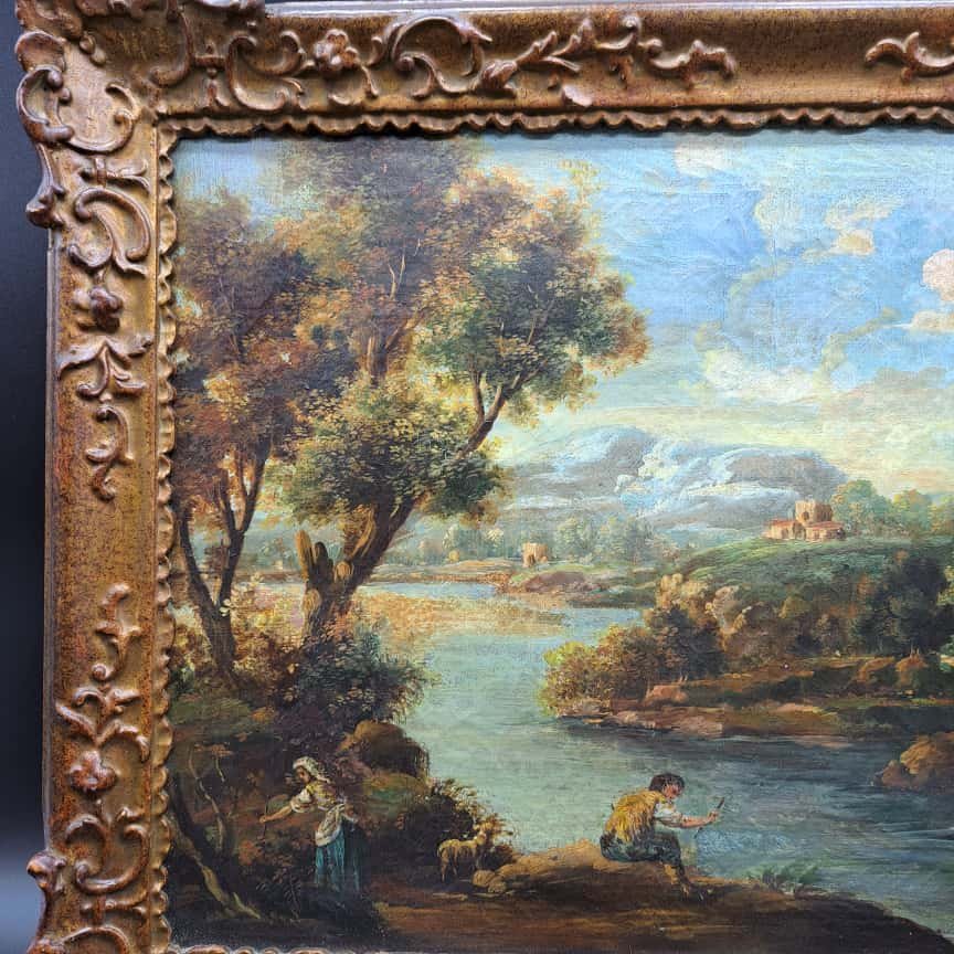 DIPINTO OLIO SU TELA DI JEAN ANTONY VERNET 1716-1775-photo-7