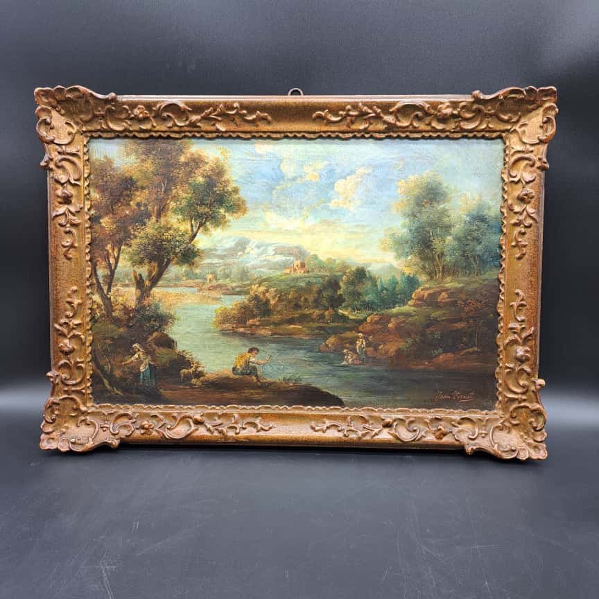 DIPINTO OLIO SU TELA DI JEAN ANTONY VERNET 1716-1775-photo-8