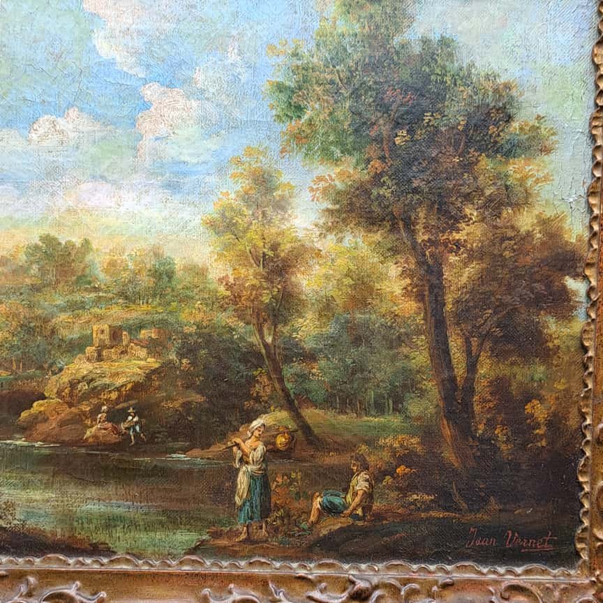 DIPINTO OLIO SU TELA DI JEAN ANTONY VERNET 1716-1775-photo-2