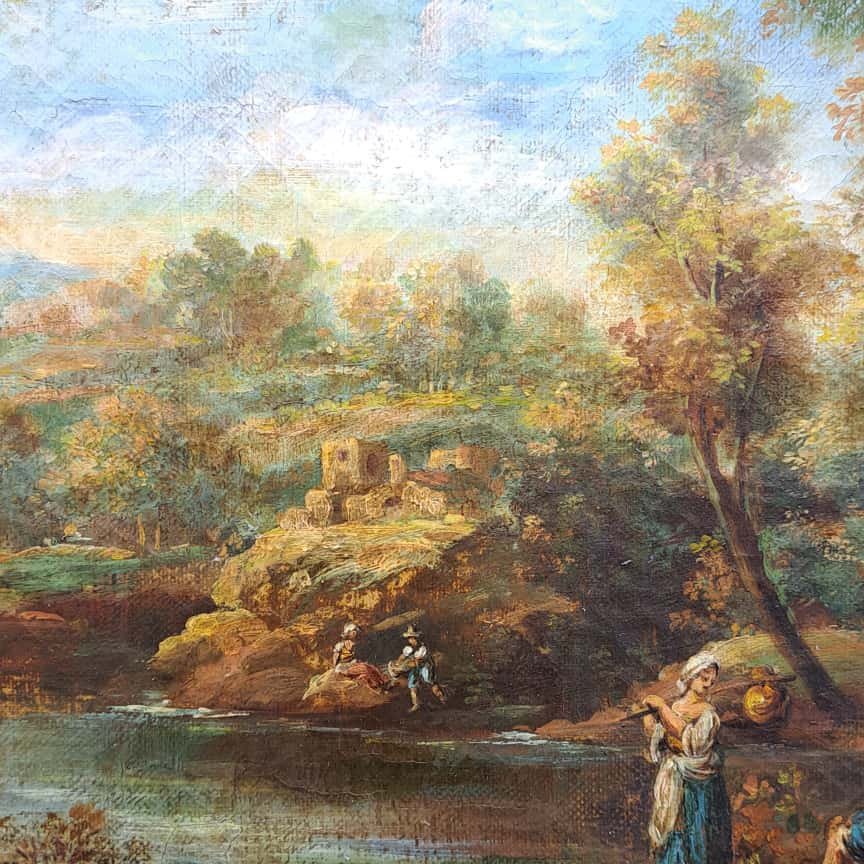 DIPINTO OLIO SU TELA DI JEAN ANTONY VERNET 1716-1775-photo-3