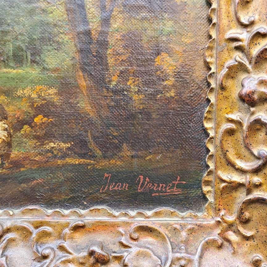 DIPINTO OLIO SU TELA DI JEAN ANTONY VERNET 1716-1775-photo-5