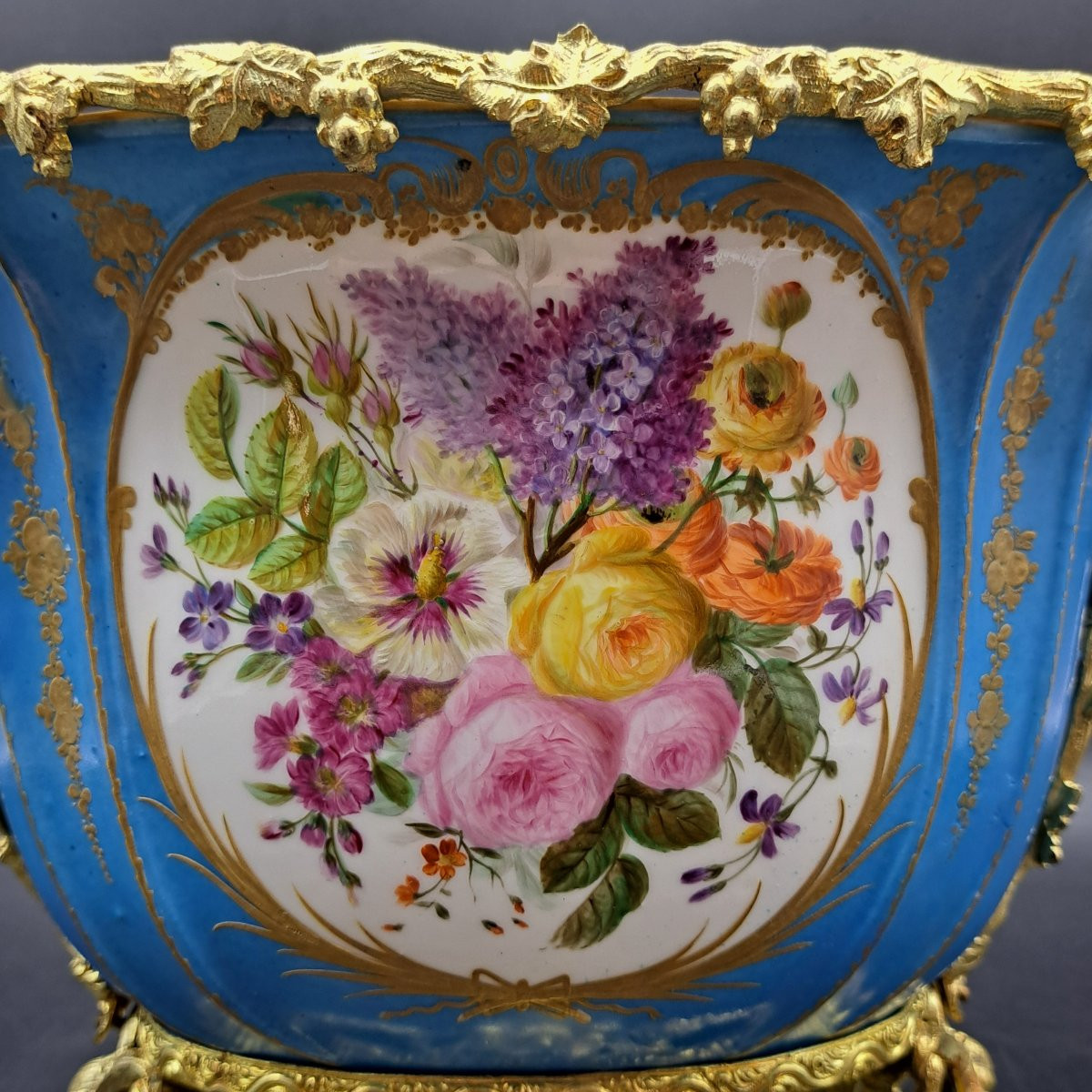 GRANDE COPPIA DI CENTROTAVOLA IN PORCELLANA DI SEVRES DEL XIX SECOLO.-photo-7