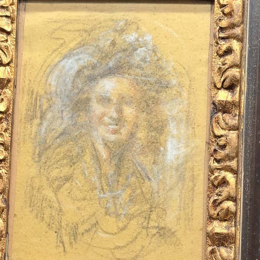 RITRATTO DI DONNA TECNICA MISTA TRA XIX E XX SECOLO FIRMATO ANTONIO MANCINI.-photo-6