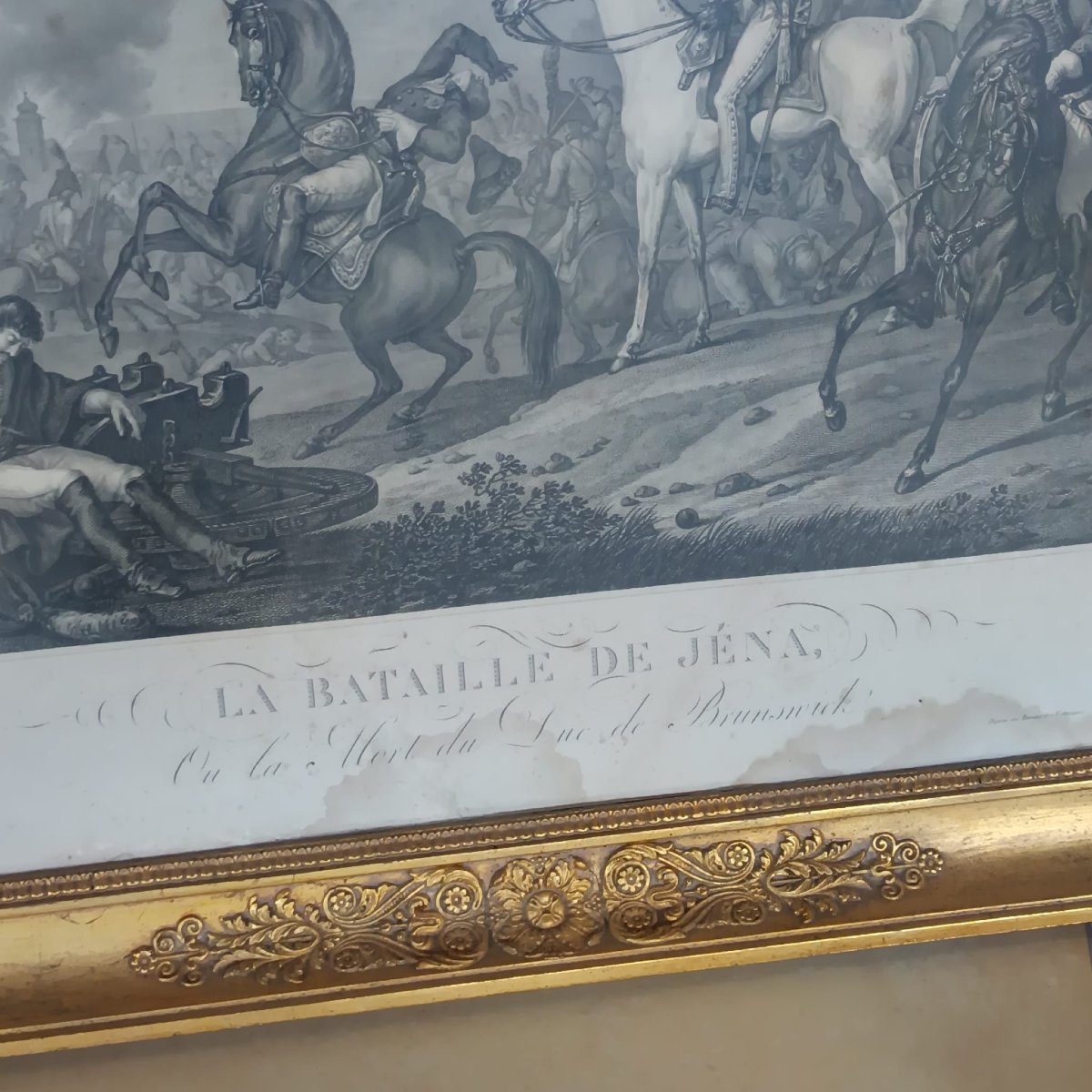 INCISIONE DELLA BATTAGLIA DI JENA DI CARL VERNET INCISA DA J.J. WOLFF-photo-1