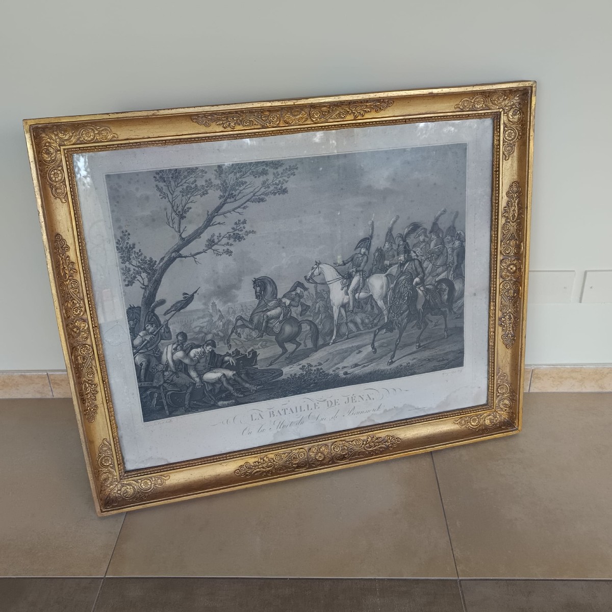 INCISIONE DELLA BATTAGLIA DI JENA DI CARL VERNET INCISA DA J.J. WOLFF