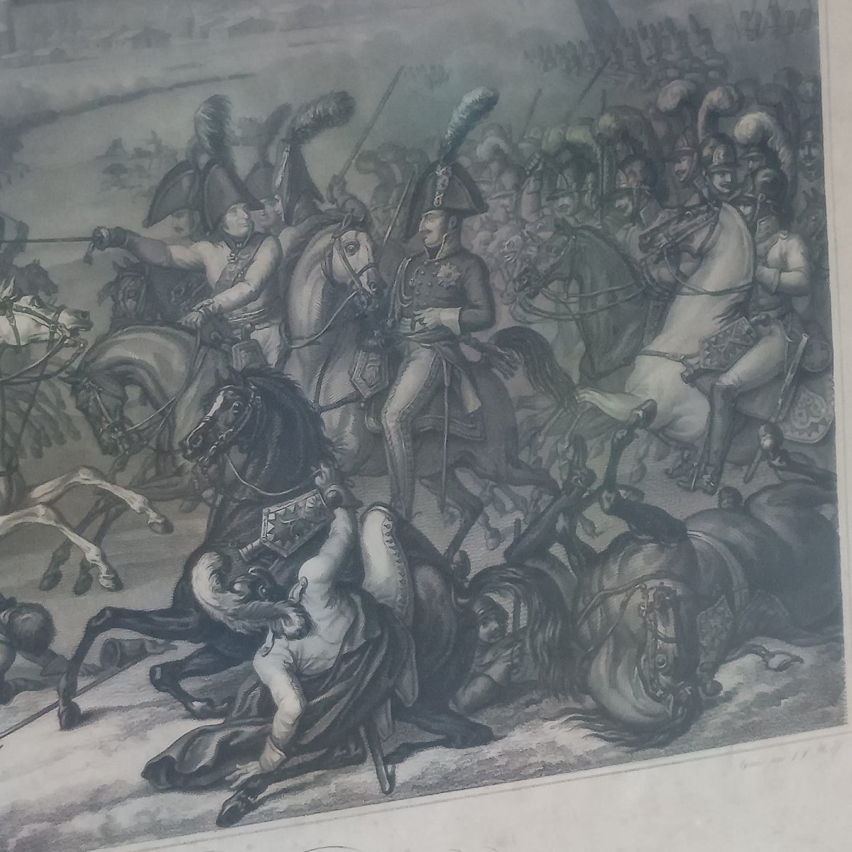 INCISIONE DELLA BATTAGLI DI EYLAU DI CARL VERNET INCISA DA J.J. WOLFF-photo-4