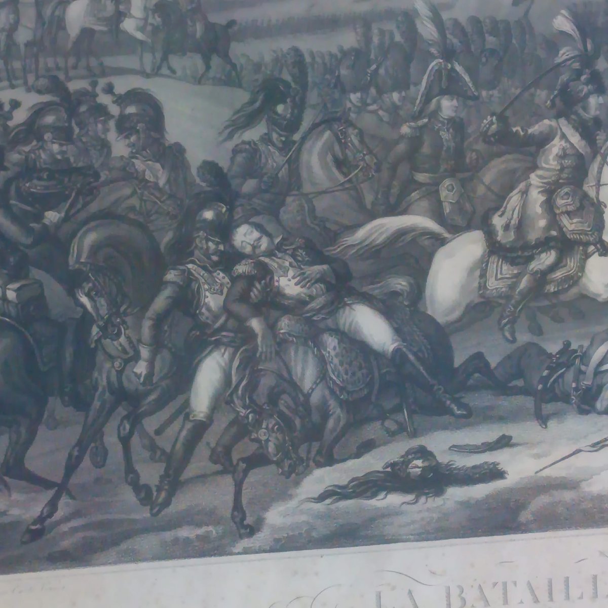 INCISIONE DELLA BATTAGLI DI EYLAU DI CARL VERNET INCISA DA J.J. WOLFF-photo-3