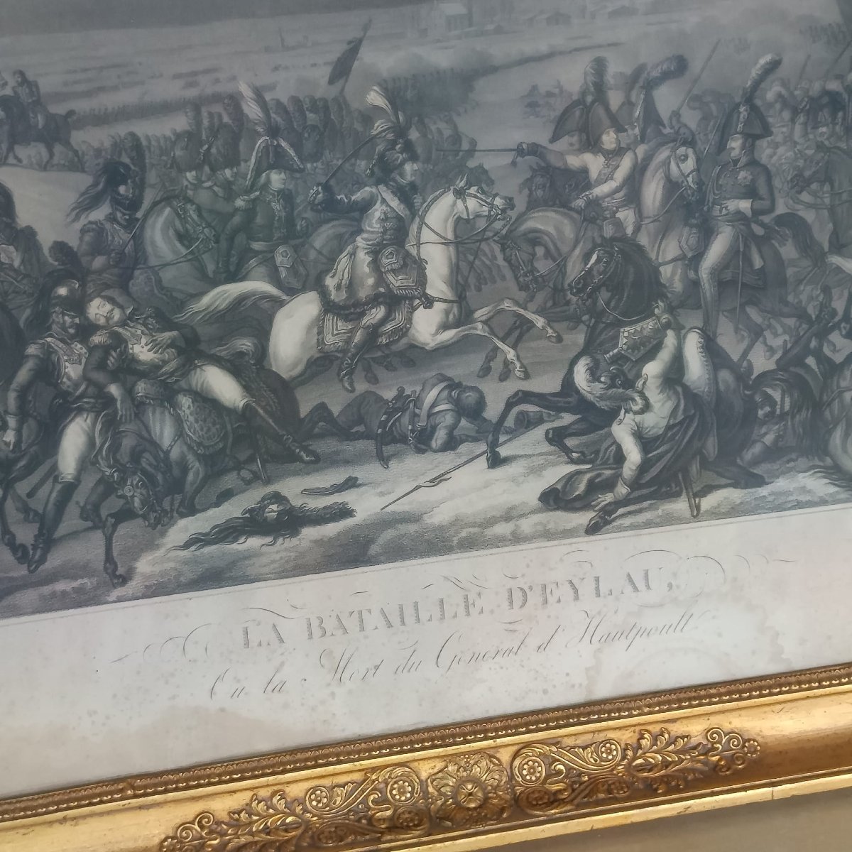 INCISIONE DELLA BATTAGLI DI EYLAU DI CARL VERNET INCISA DA J.J. WOLFF-photo-6