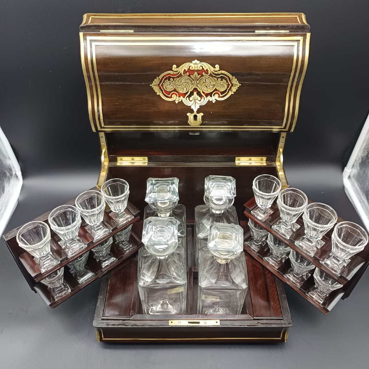 CAVE A LIQUEUR EPOCA NAPOLEONE III SECONDA META' DEL XIX SECOLO-photo-1