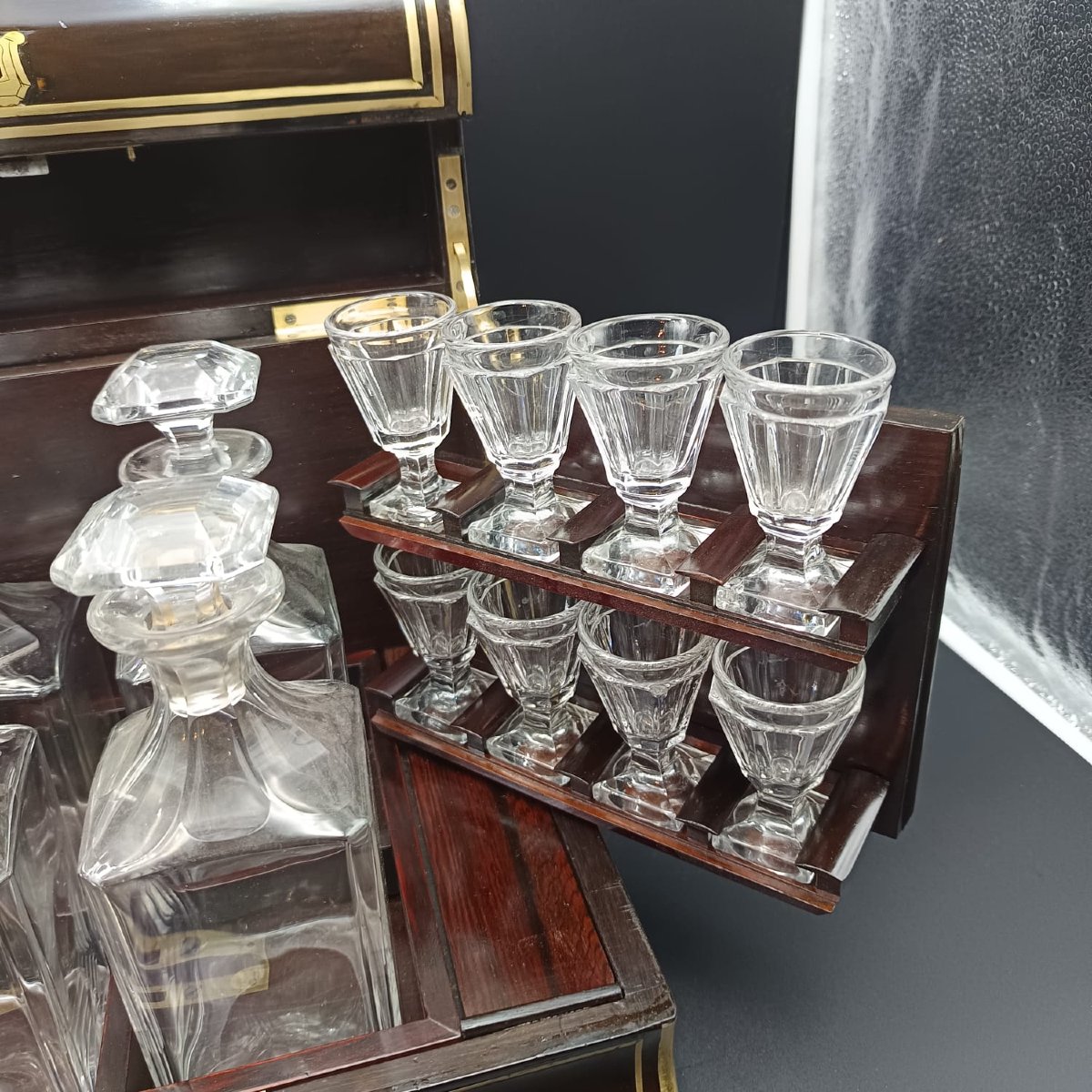 CAVE A LIQUEUR EPOCA NAPOLEONE III SECONDA META' DEL XIX SECOLO-photo-3