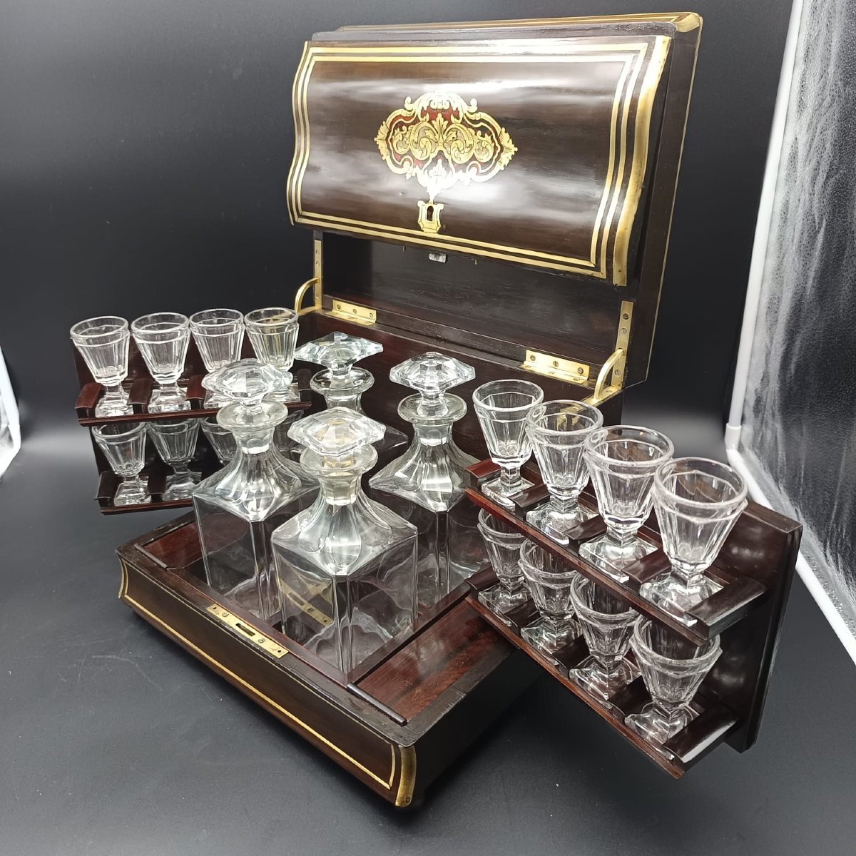 CAVE A LIQUEUR EPOCA NAPOLEONE III SECONDA META' DEL XIX SECOLO-photo-5