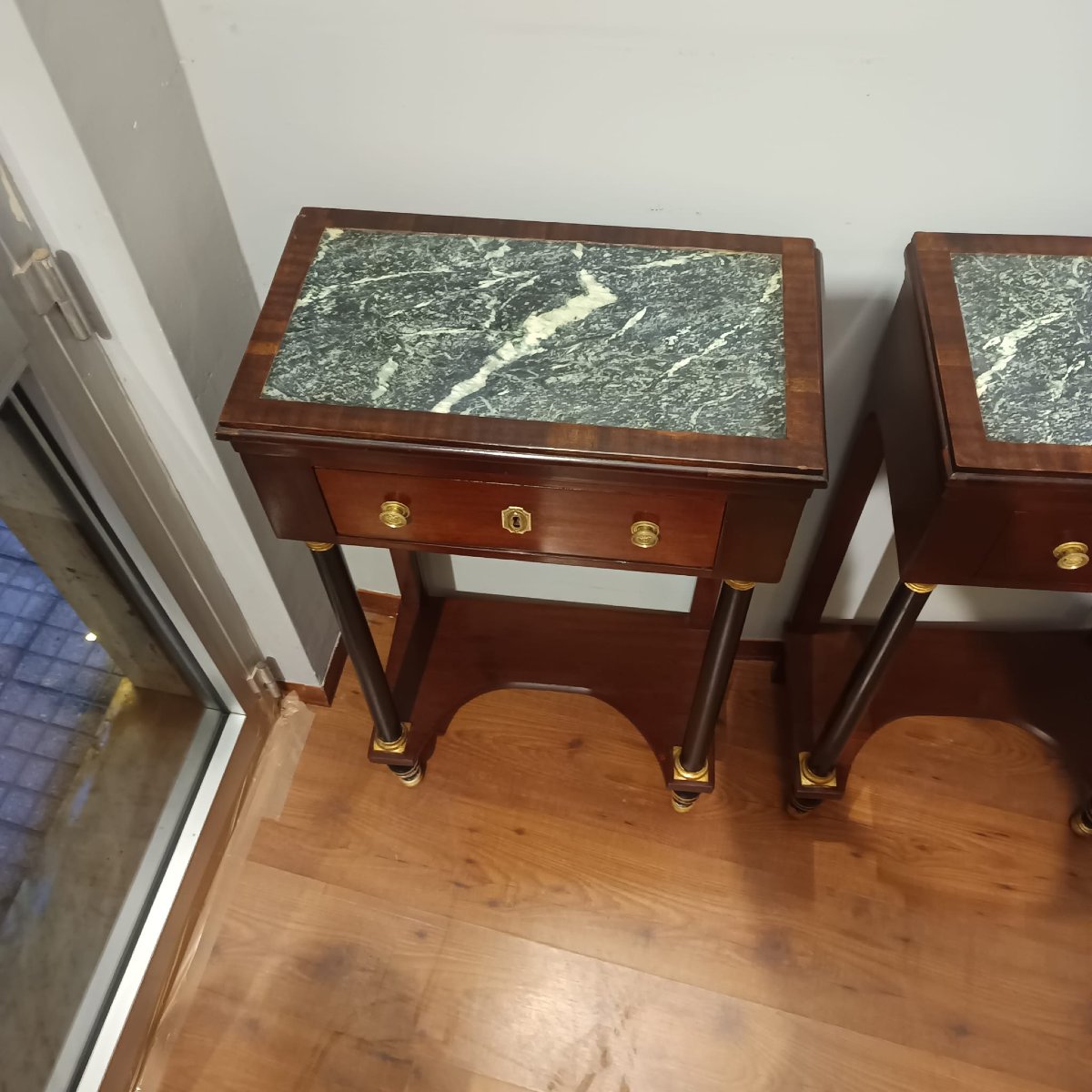 COPPIA DI COMODINI DIEPOCA IMPERO SICILIANI DEL XIX SECOLO-photo-6