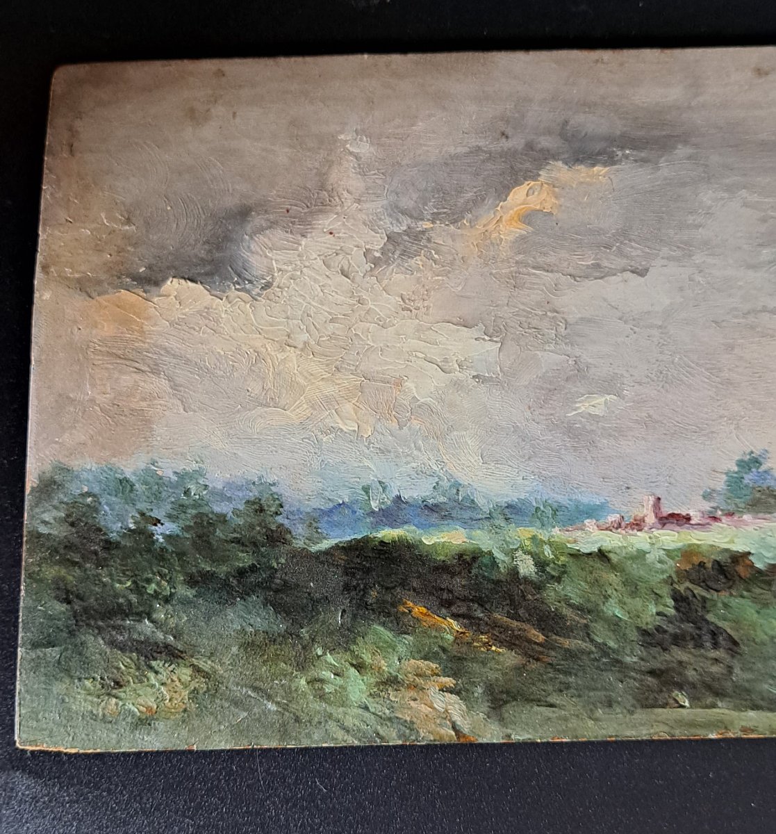 DIPINTO OLIO SU TAVOLA FIRMATO GIUSEPPE GHEDUZZI-photo-1