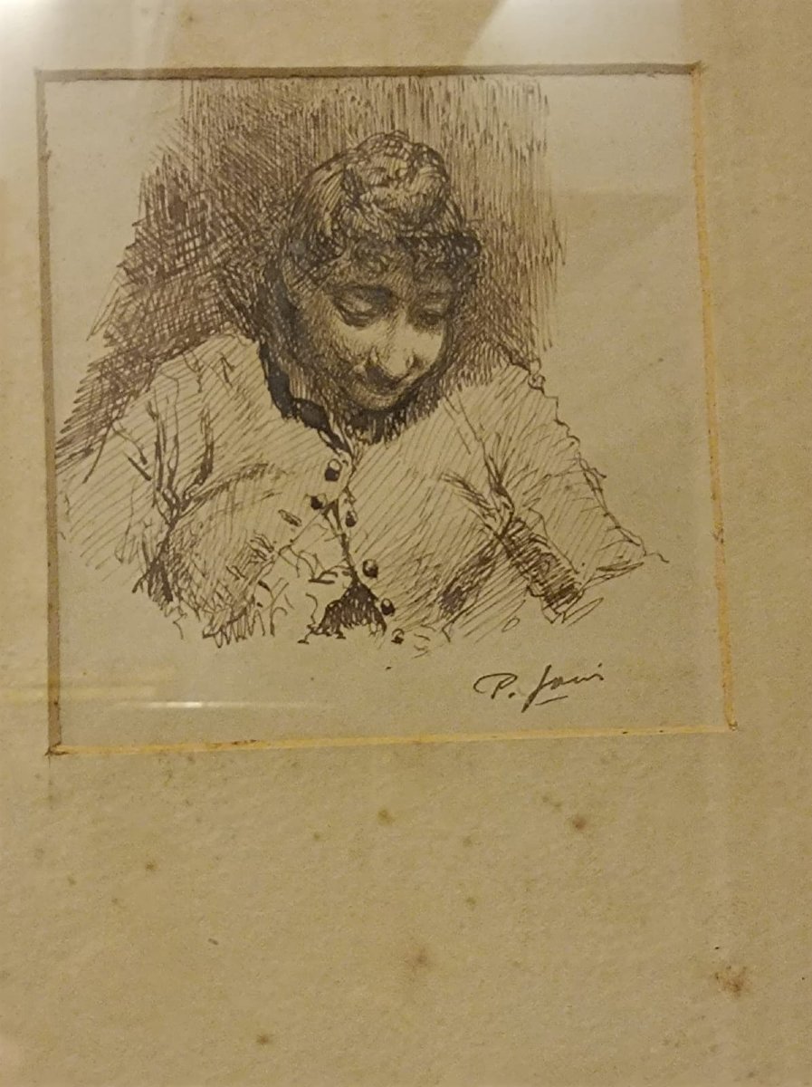 DISEGNO A CHINA SU CARTA FIRMATO PIO JORIS-photo-2