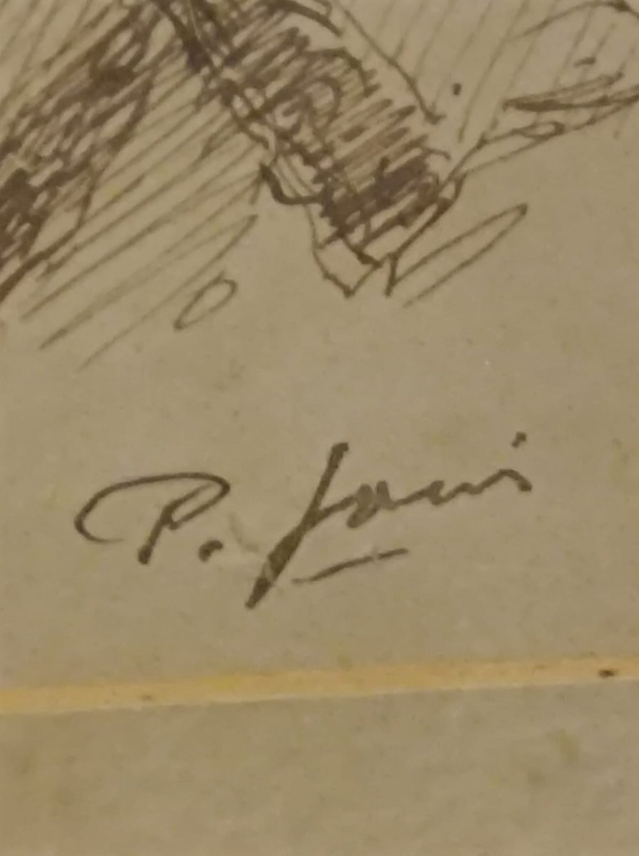 DISEGNO A CHINA SU CARTA FIRMATO PIO JORIS-photo-4