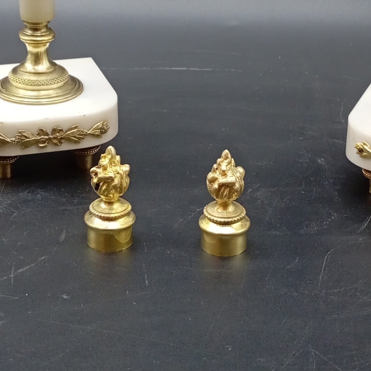 OROLOGIO A PENDOLO IN BRONZO DORATO E MARMO DELLA SECONDA META' DEL XIX SECOLO-photo-4