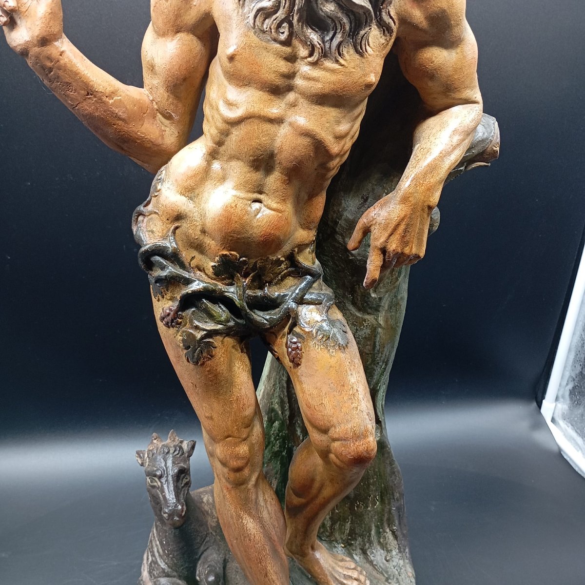 GRANDE SCULTURA I TERRACOTTA POLICROMA DELLA FINE DEL XVII INIZI DEL XVIII SECOLO-photo-4