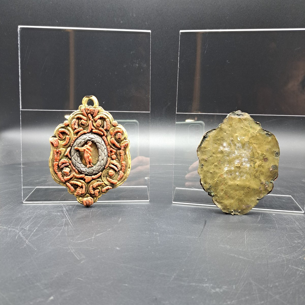 COPPIA DI PLACCHE DEVOZIONALI TRAPANI DELLA FINE DEL XVII SECOLO INIZI DEL XVIII SECOLO-photo-2