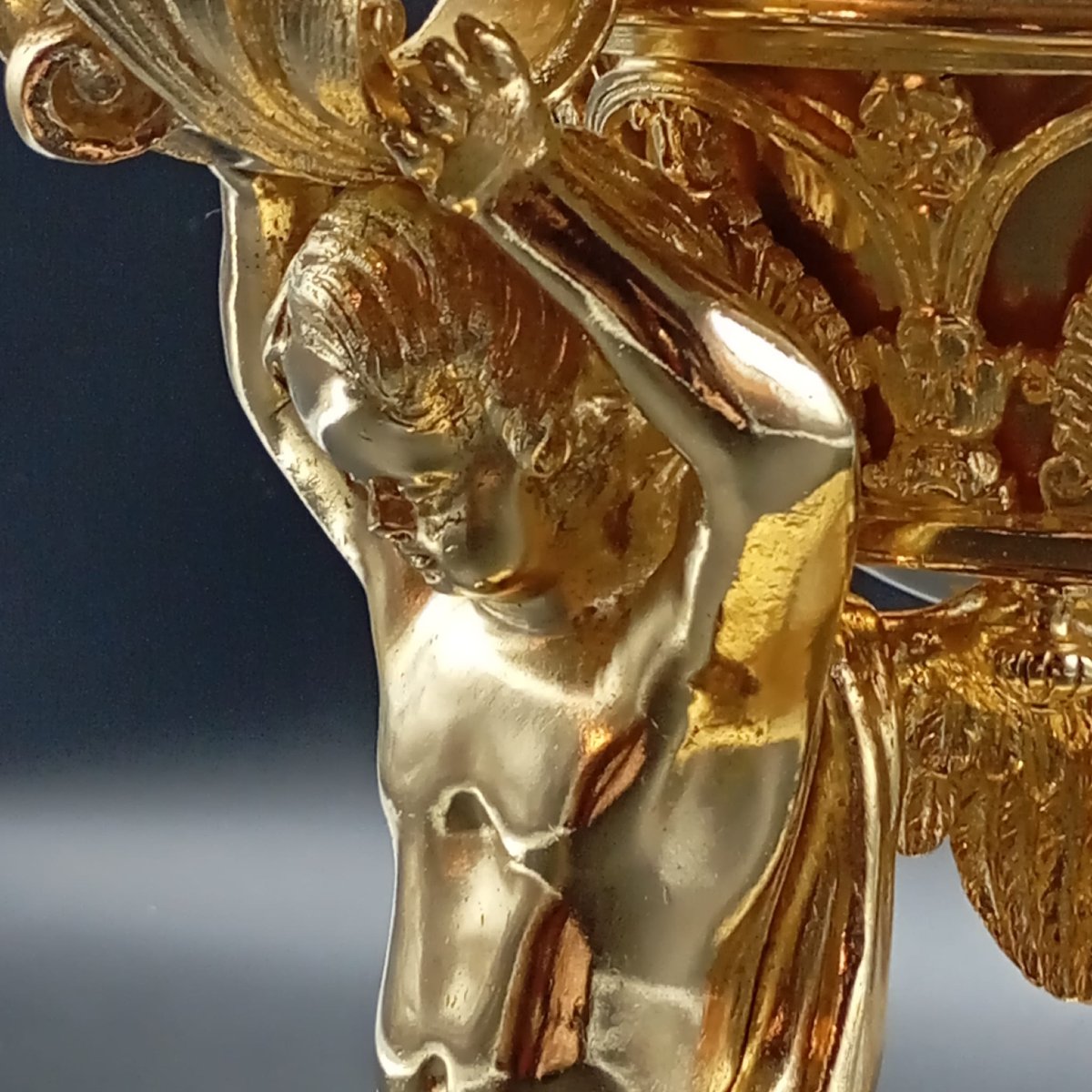 FIORIERA IN BRONZO DORATO DI EPOCA CARLO X-photo-2