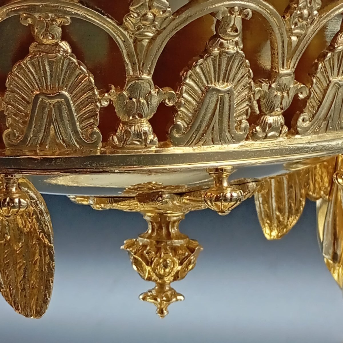 FIORIERA IN BRONZO DORATO DI EPOCA CARLO X-photo-7