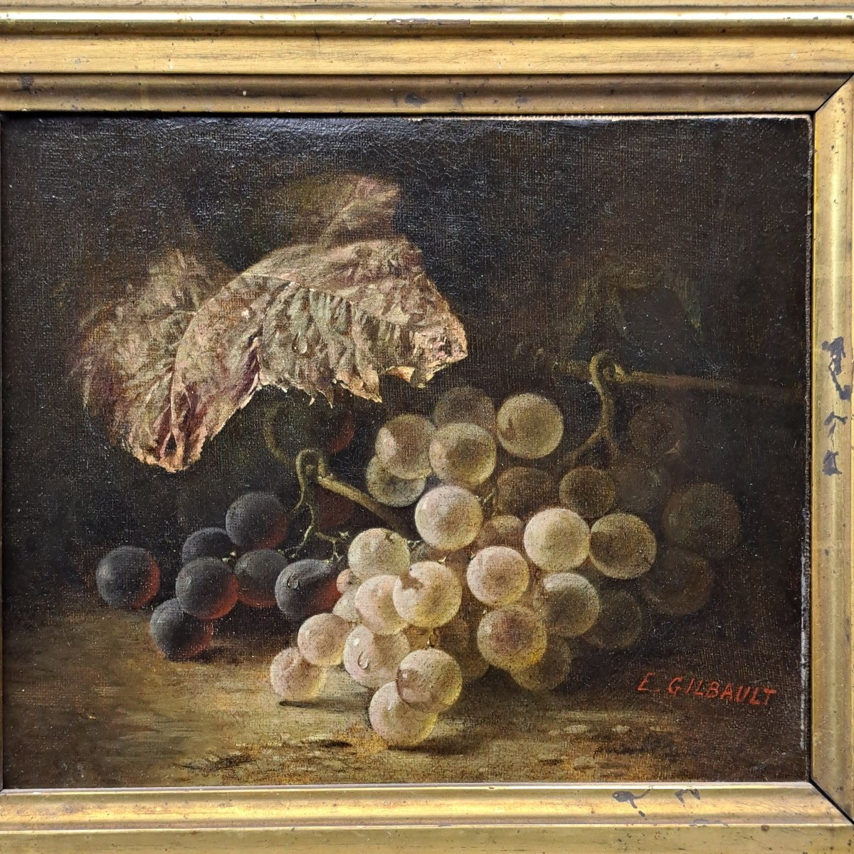 DIPINTO OLIO SU TELA DI JOSEPH-EUGENE GILBAULT 1848-1936-photo-2