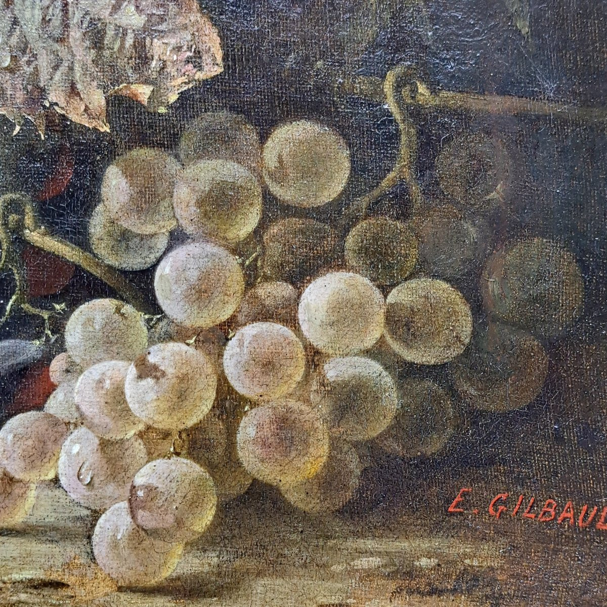 DIPINTO OLIO SU TELA DI JOSEPH-EUGENE GILBAULT 1848-1936-photo-3