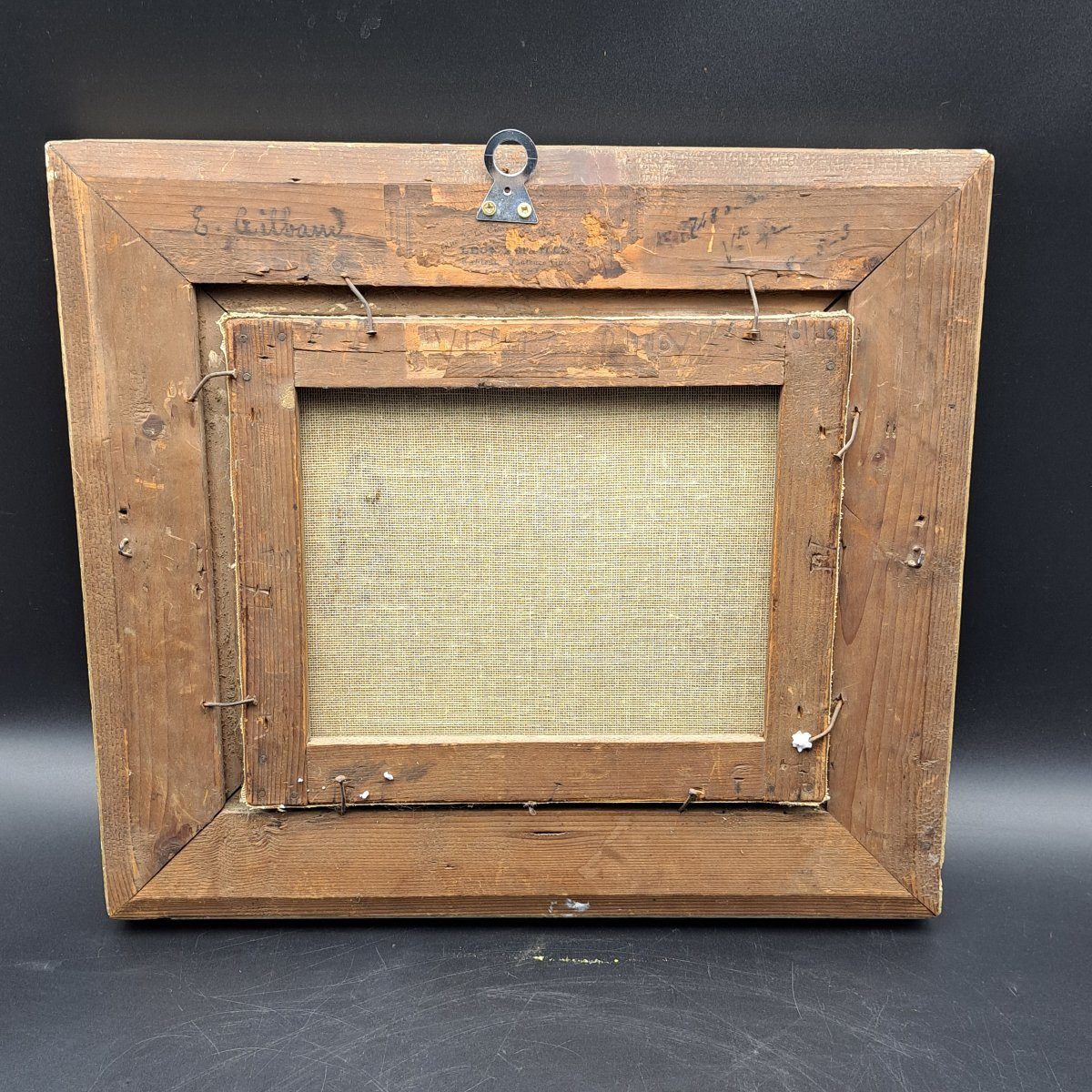 DIPINTO OLIO SU TELA DI JOSEPH-EUGENE GILBAULT 1848-1936-photo-7