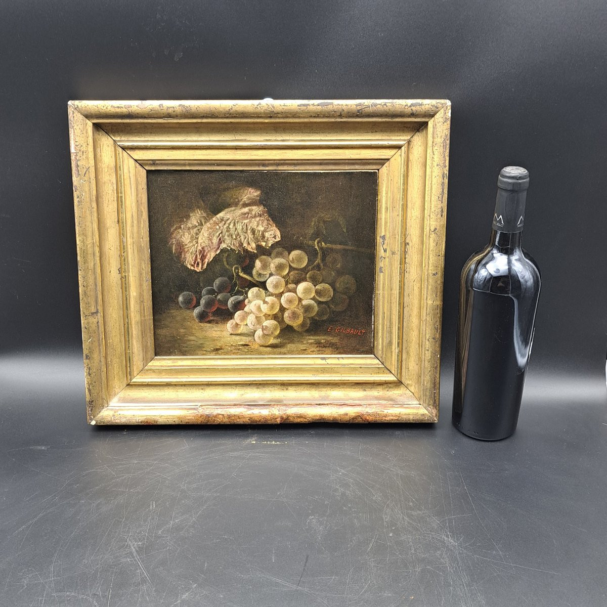 DIPINTO OLIO SU TELA DI JOSEPH-EUGENE GILBAULT 1848-1936-photo-8