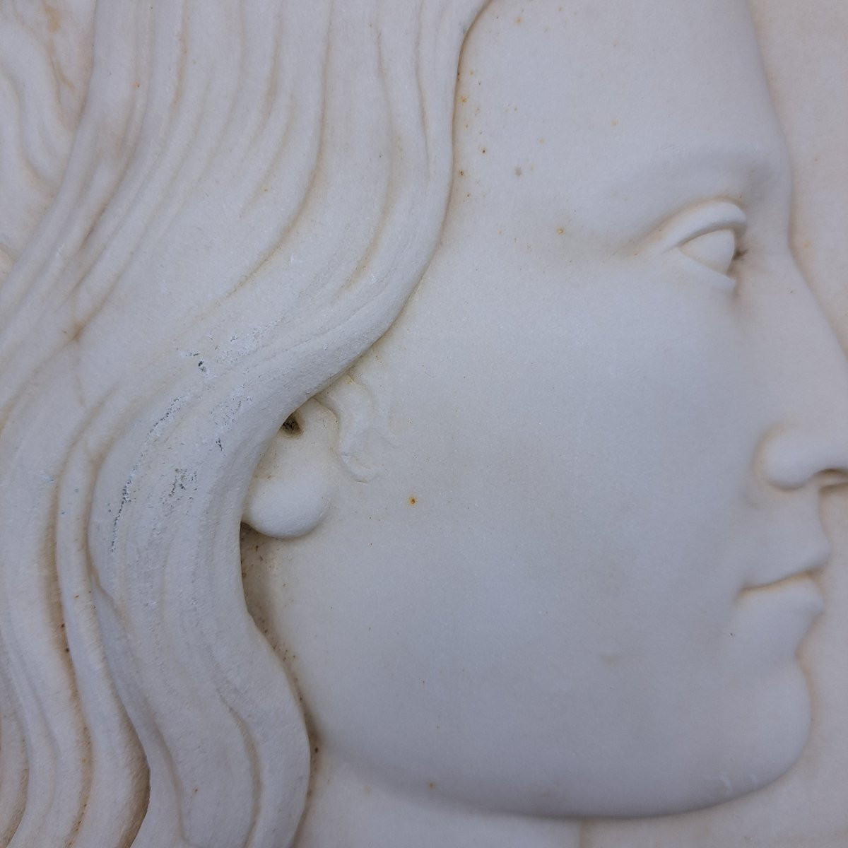 BASSORILIEVO IN MARMO DI ROSOLINO BARBERA DEL XIX SECOLO " 1838-1866 "-photo-5