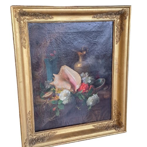 DIPINTO OLIO SU TELA DELLA SECONDA METÀ DEL XIX SECOLO DI JULES FERDINAD MEDARD 1855 - 1925