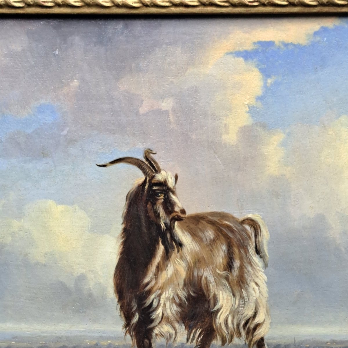 DIPINTO OLIO SU TAVOLA FIRMATO E DATATO A. MINET 1848-photo-1