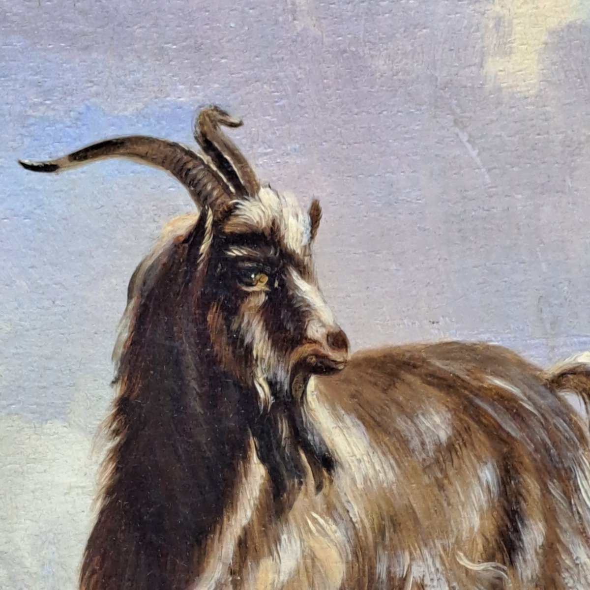 DIPINTO OLIO SU TAVOLA FIRMATO E DATATO A. MINET 1848-photo-2
