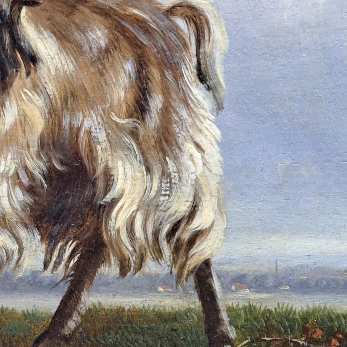 DIPINTO OLIO SU TAVOLA FIRMATO E DATATO A. MINET 1848-photo-3