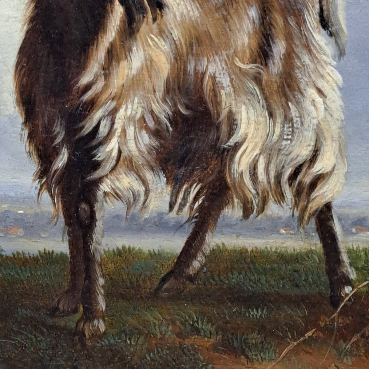 DIPINTO OLIO SU TAVOLA FIRMATO E DATATO A. MINET 1848-photo-4