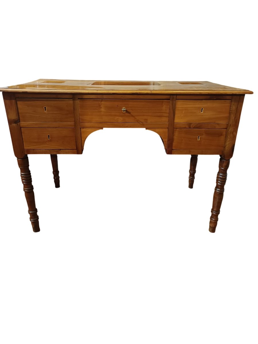 SCRIVANIA IN LEGNO DI CILIEGIO MASSELLO DELLA SECONDA META' DEL XIX SECOLO
