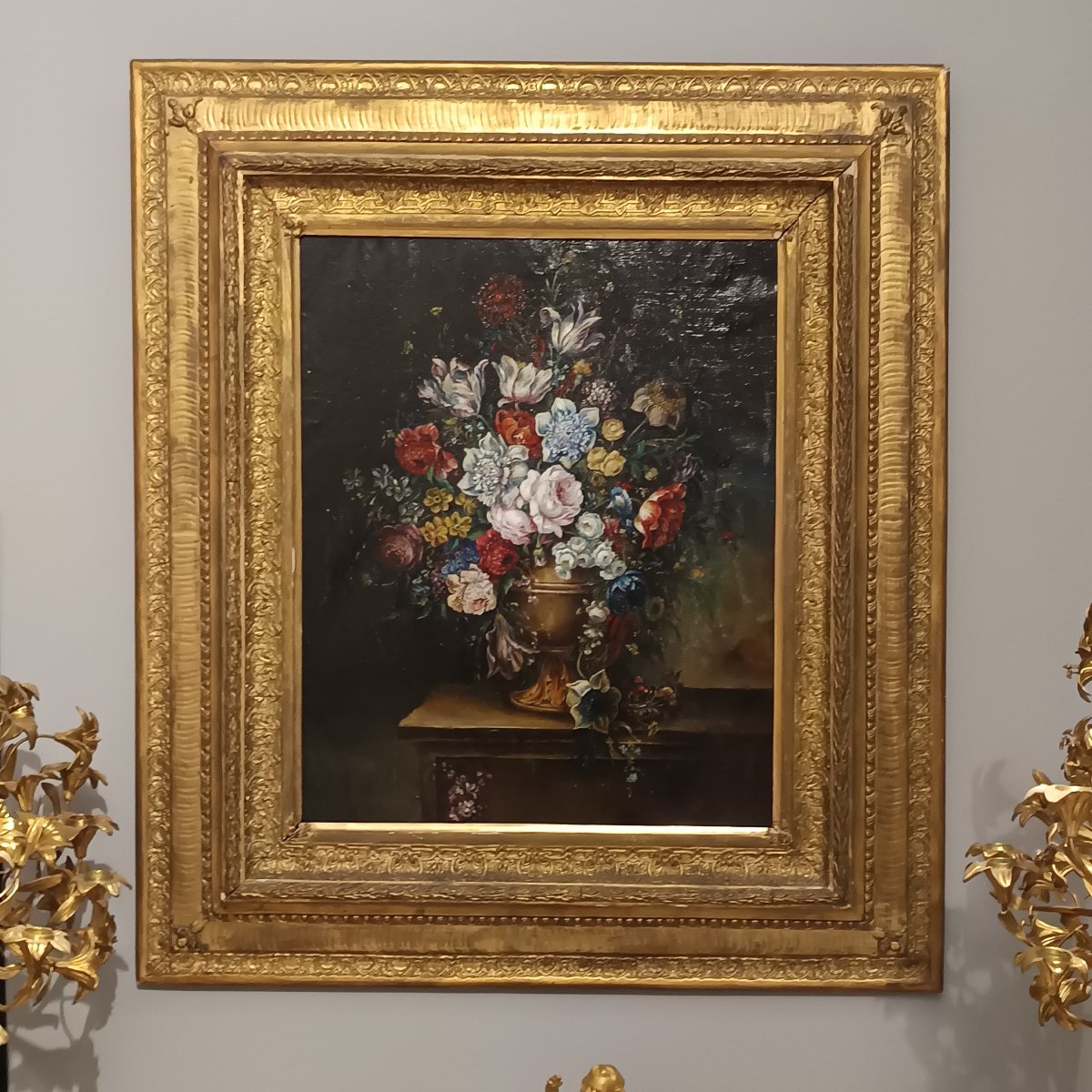 NATURA MORTA DI FIORI DELLA FINE DEL XIX SECOLO INIZI DEL XX SECOLO-photo-1